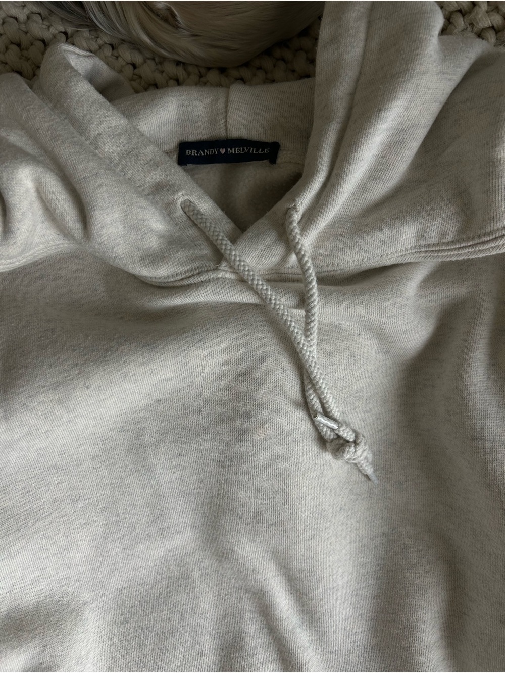 Brandy Melville Christy Hoodie Light Heather Grey